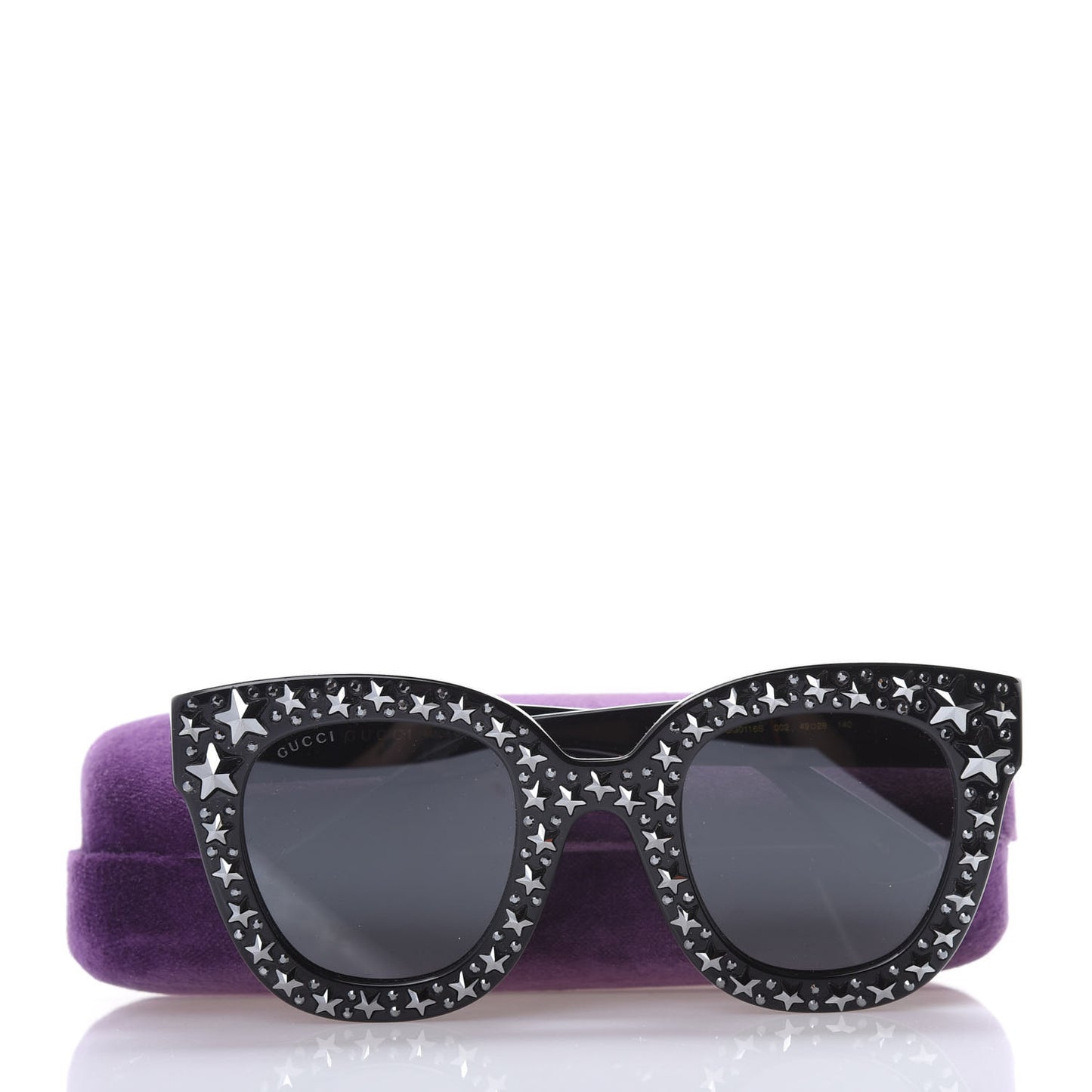 Acetate Stars Cat Eye Sunglasses GG0116S Black