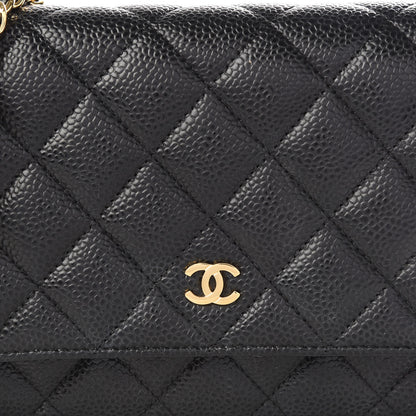 Chanel Caviar Quilted Wallet On Chain WOC Black 9 of 9