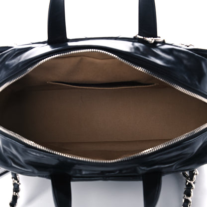 Chanel Aged Calfskin Quilted Small Express Bowling Bag Black 5 of 15