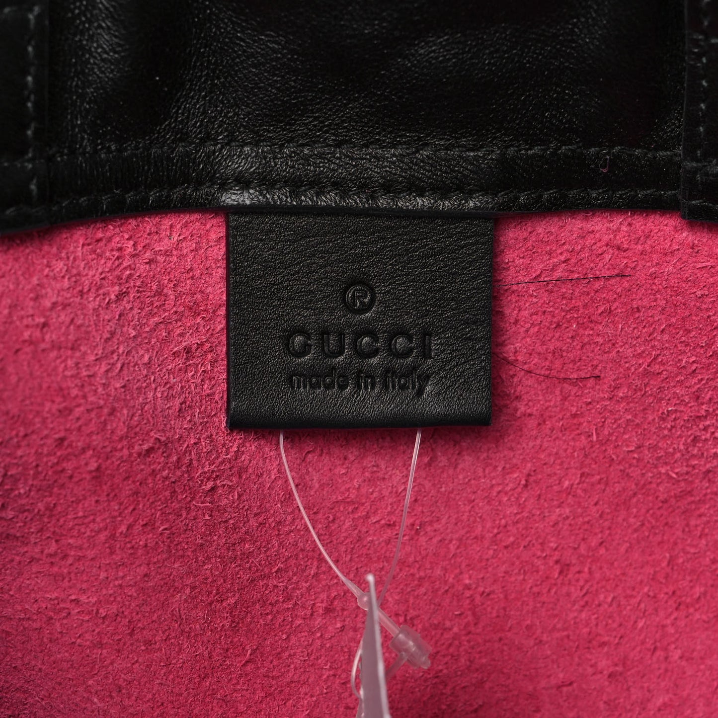 Grained Calfskin Logo Drawstring Backpack Box Pink Green Black