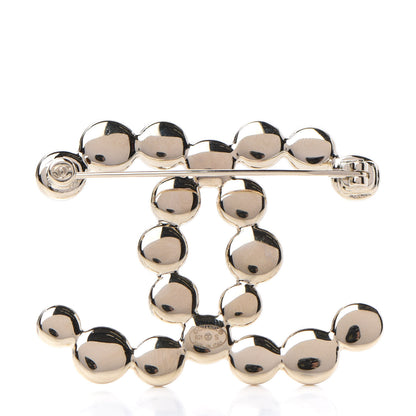 Chanel Metal Beaded CC Brooch Gold 3 of 4