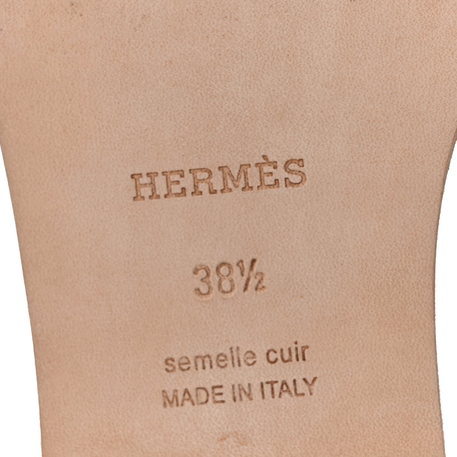 Hermes Epsom Oran Sandals 38.5 Etoupe 6 of 8