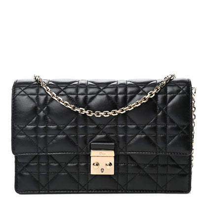 Christian Dior Lambskin Cannage Miss Dior Promenade Pouch Black 1 of 4