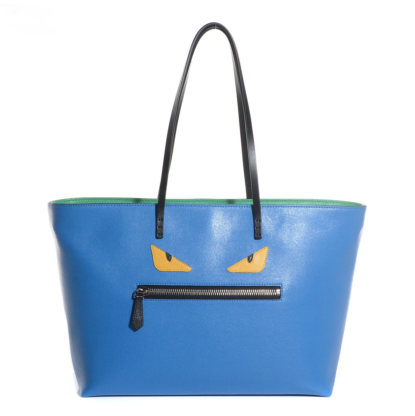 Vitello Elite Cuoio Monster Buggies Medium Roll Tote Zaffire Black Multicolor Lago