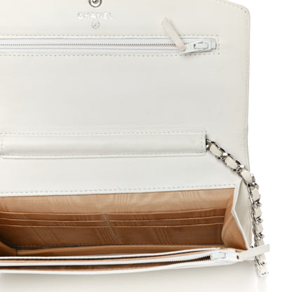 Chanel Caviar Timeless CC Wallet on Chain WOC White 5 of 21