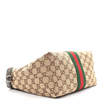 Gucci Monogram Web Small Giglio Tote Bag Beige Dark Brown 5 of 10