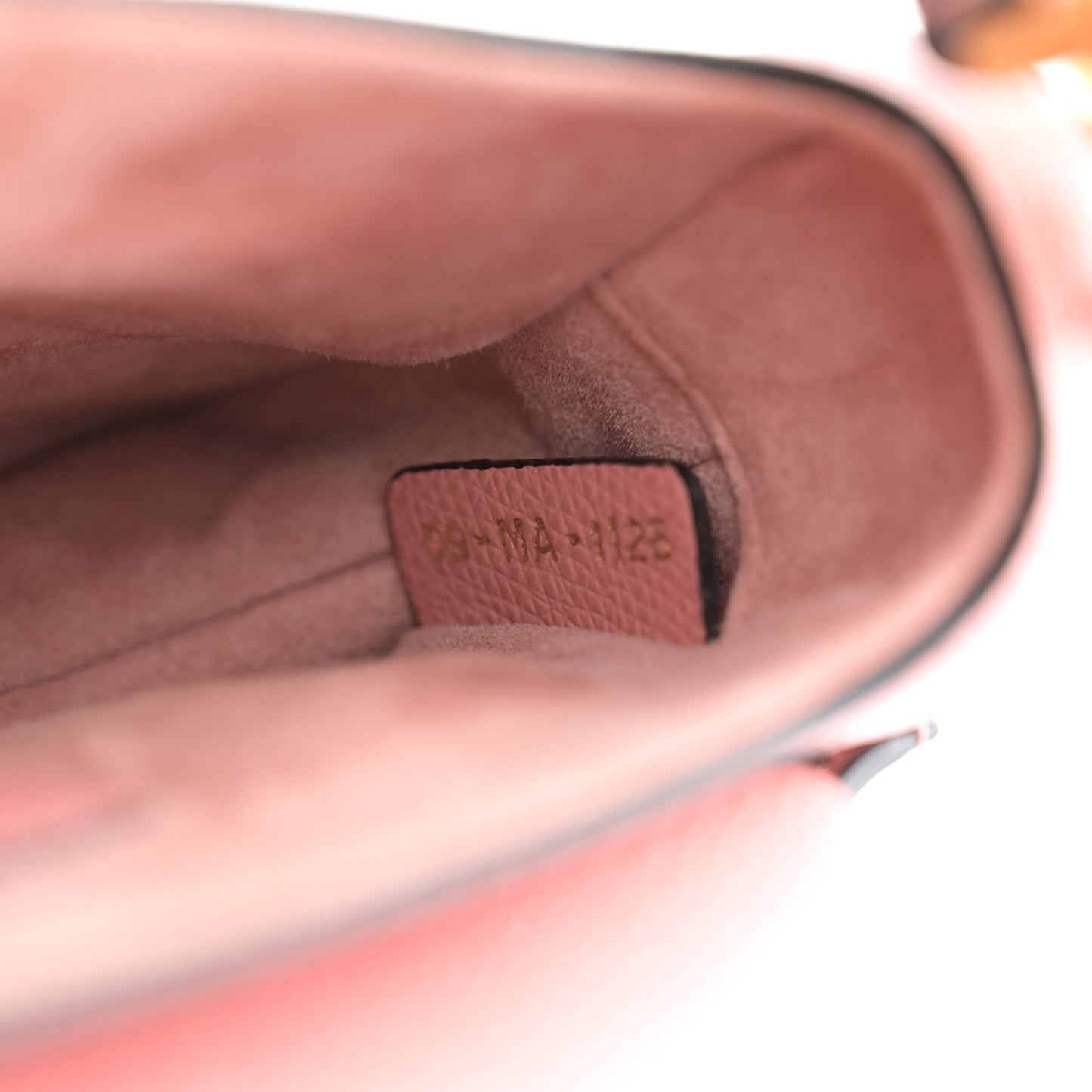Grained Calfskin Mini Saddle Bag Pink