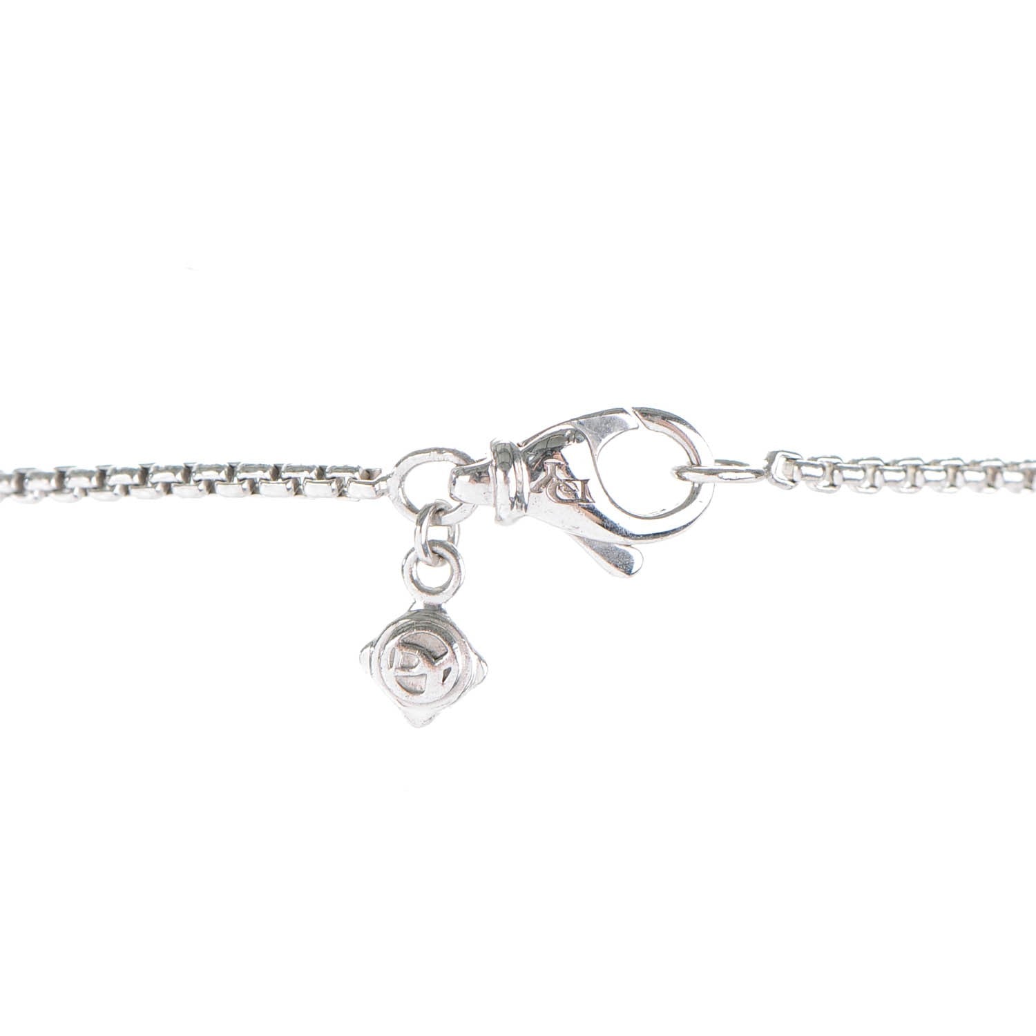David Yurman Sterling Silver Diamond Pave 29mm Crossover Cross Necklace 4 of 5