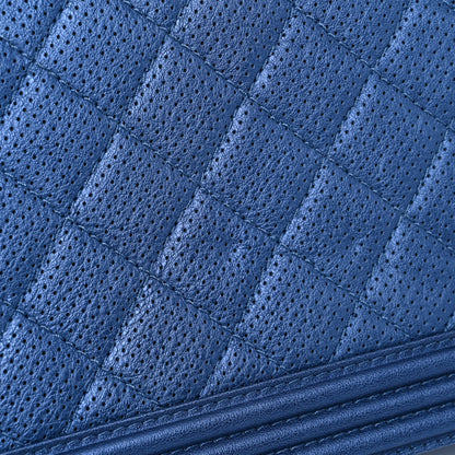 Chanel Perforated Lambskin Quilted New Medium Boy Flap Blue 13 of 19