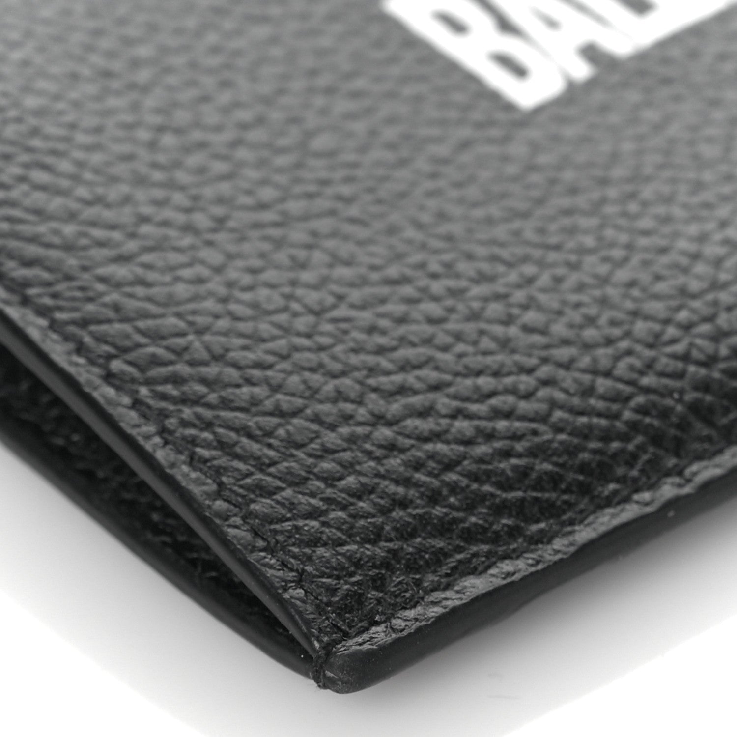 Balenciaga Grained Calfskin Logo Large Cash Long Coin Card Holder Black White 7 of 8