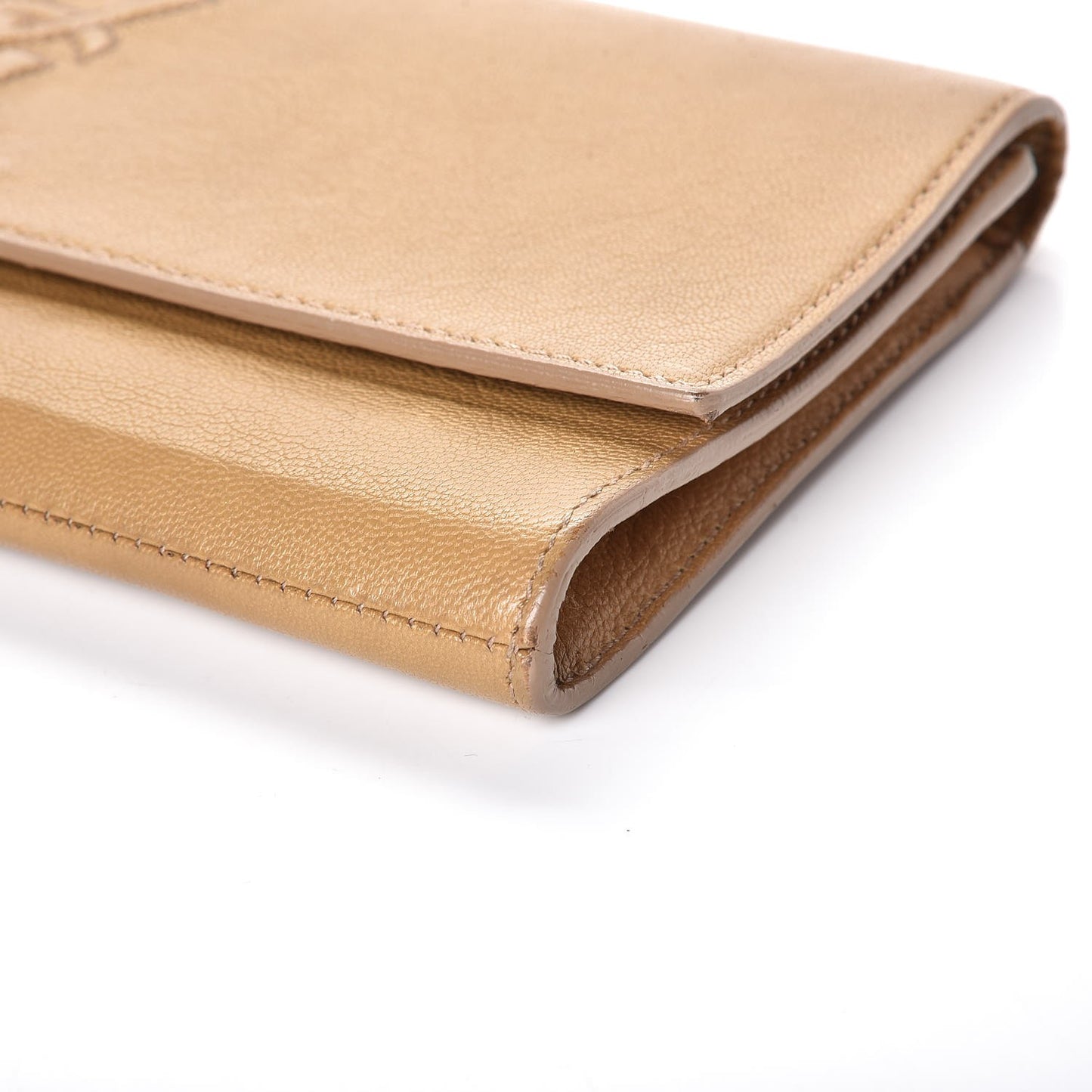 Chevre Small Belle de Jour Clutch Beige