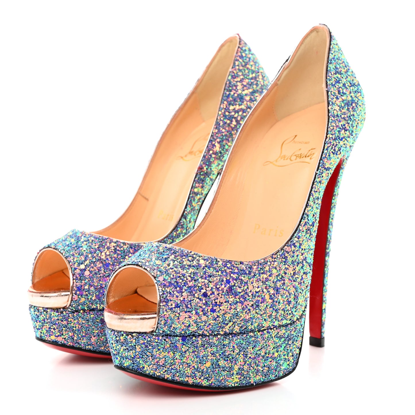 Glitter Dragonfly Lady Peep 150 Pumps 35.5 Etincelle Copper