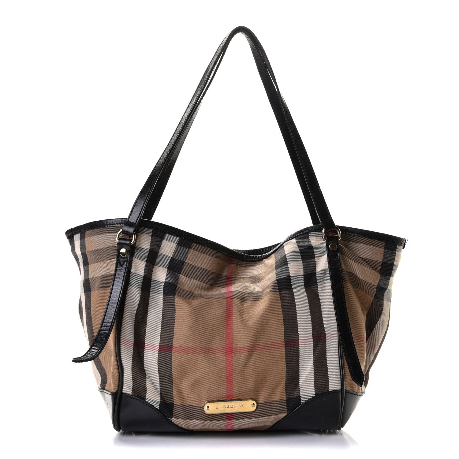 Burberry House Check Small Canterbury Tote Black 1 of 6