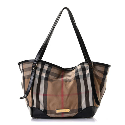 Burberry House Check Small Canterbury Tote Black 1 of 6