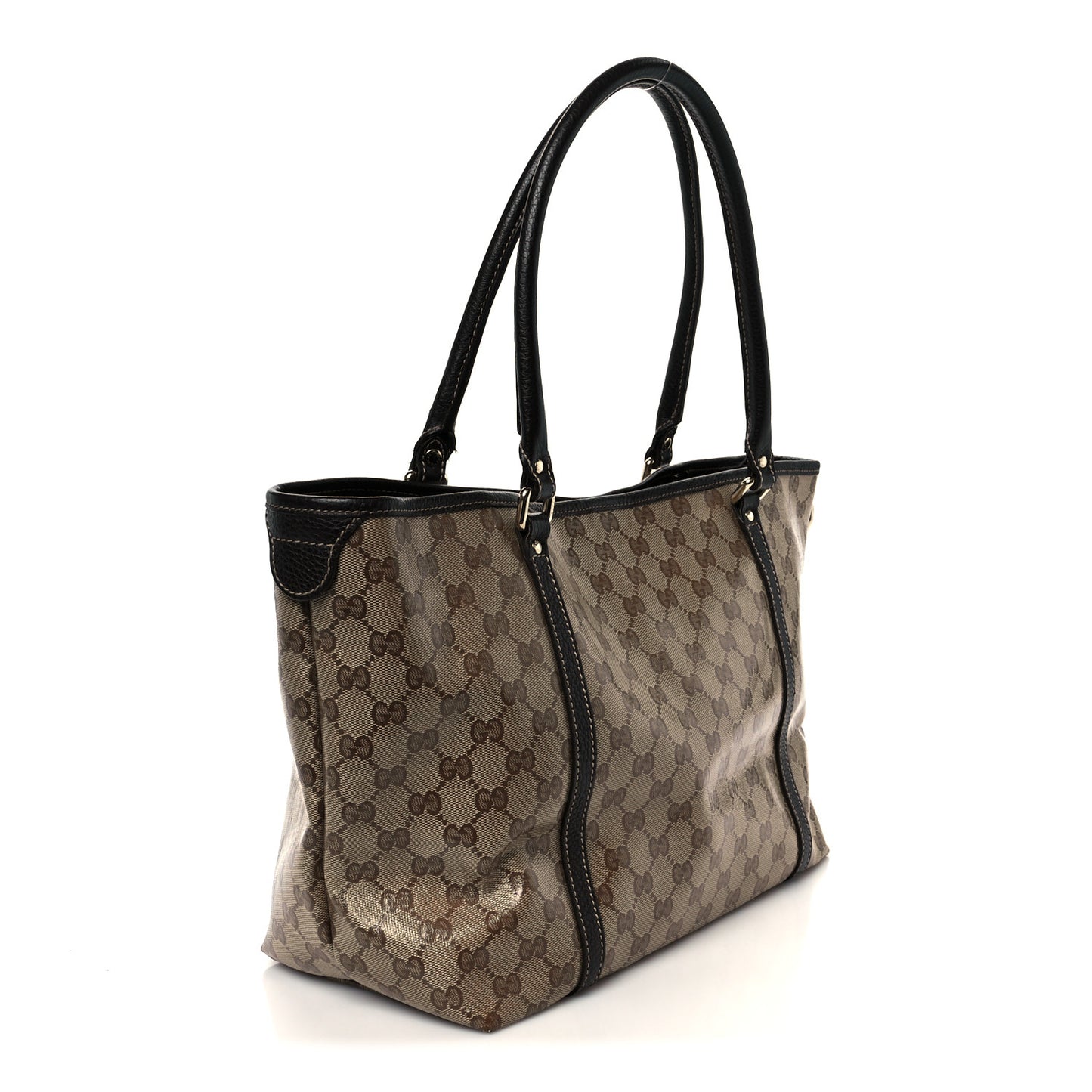 Crystal Monogram Medium Joy Tote Beige Ebony Testa Di Moro