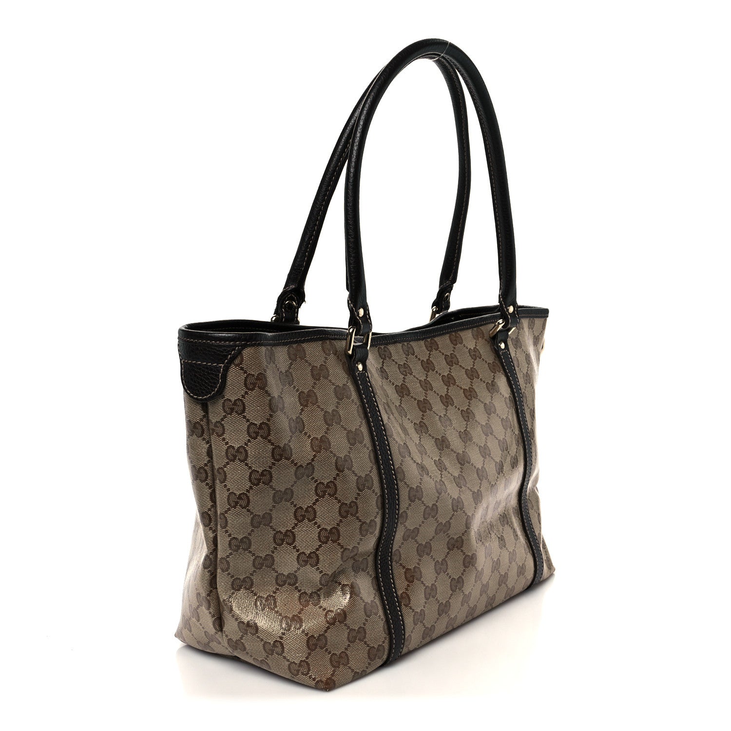 Gucci Crystal Monogram Medium Joy Tote Beige Ebony Testa Di Moro 3 of 11