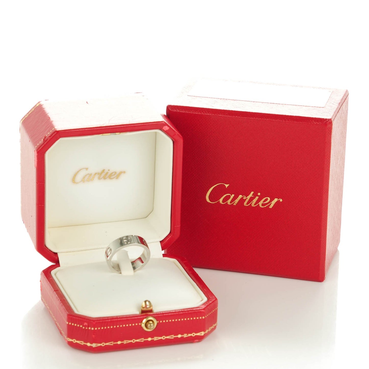 Platinum 5.5mm LOVE Ring 51 5.75