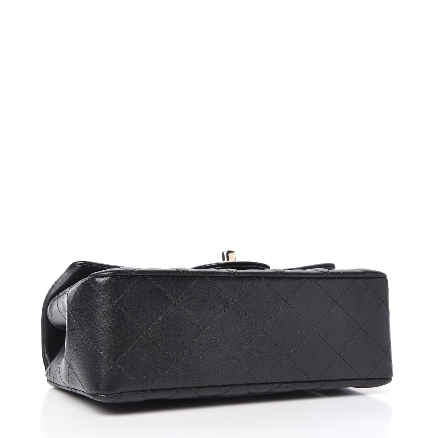Lambskin Quilted Mini Coco Charms Rectangular Flap Black