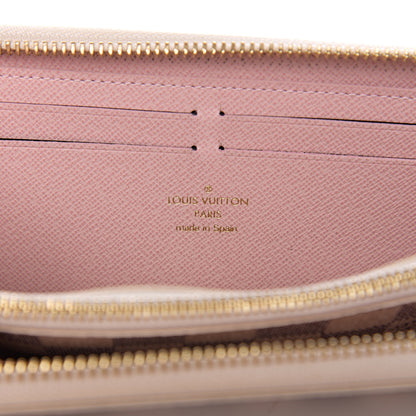 Louis Vuitton Damier Azur Clemence Wallet Rose Ballerine 5 of 6