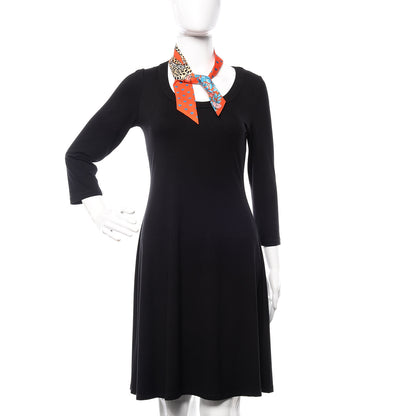 Hermes Silk Jungle Love Love Twilly Orange Bleu Brun 2 of 5