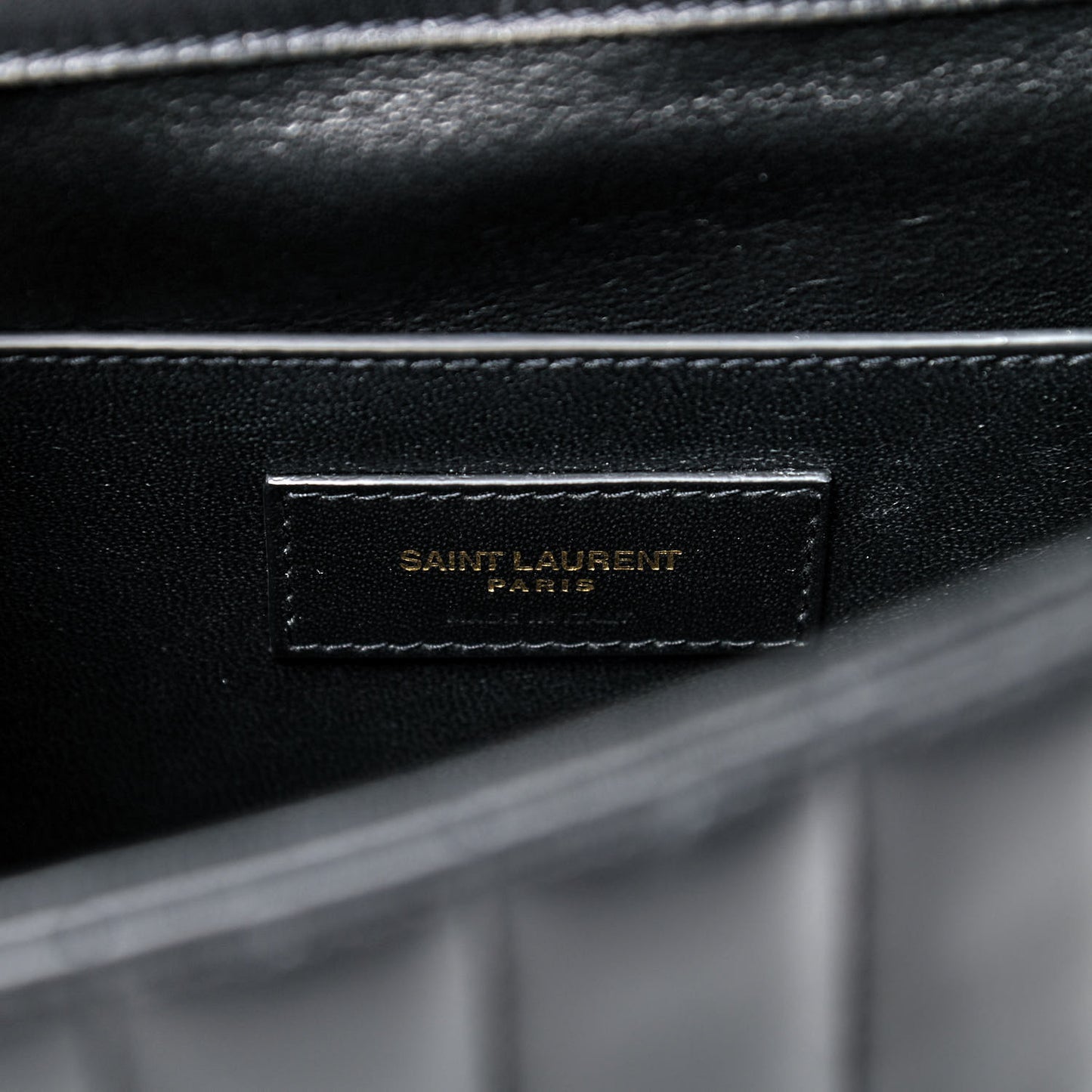 Lambskin Matelasse Monogram Large Vicky Chain Bag Black