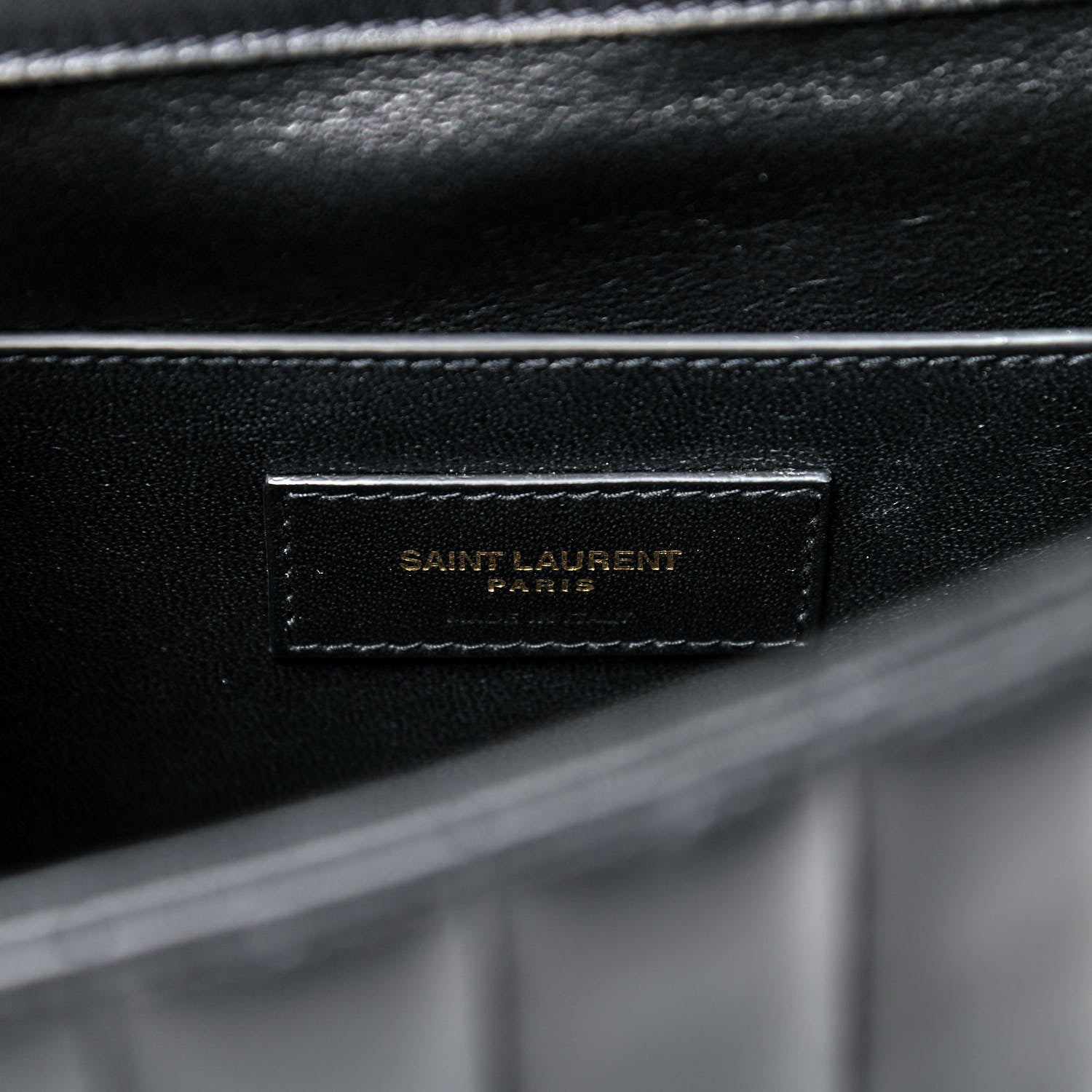 Saint Laurent Lambskin Matelasse Monogram Large Vicky Chain Bag Black 9 of 9