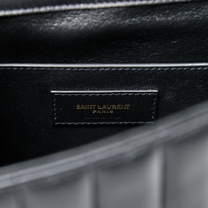 Saint Laurent Lambskin Matelasse Monogram Large Vicky Chain Bag Black 9 of 9