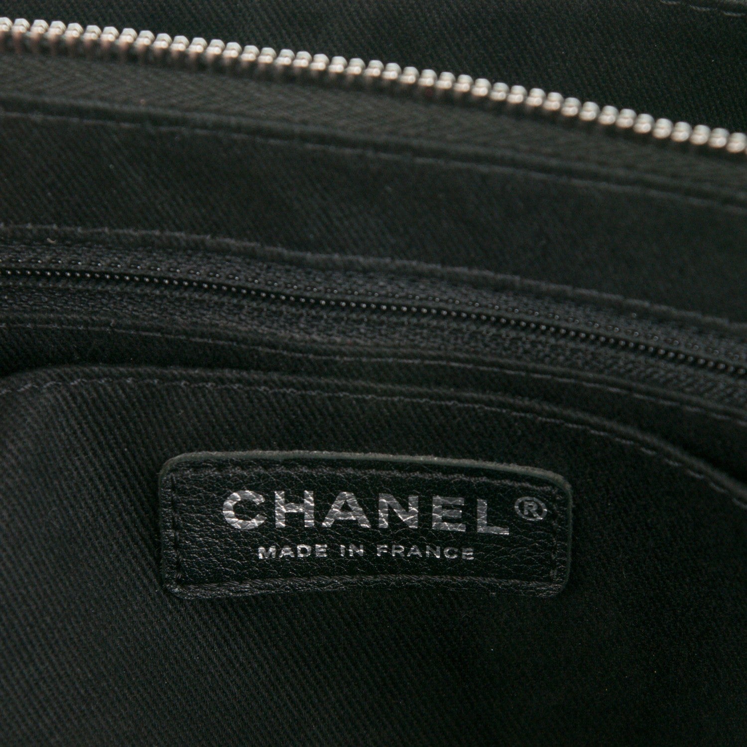 Chanel Grained Vegetal Calfskin Stitched Shopping Tote Black 7 of 8