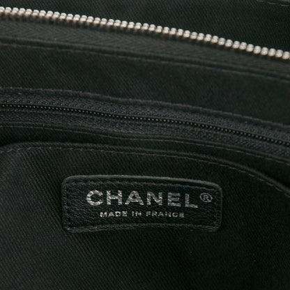 Chanel Grained Vegetal Calfskin Stitched Shopping Tote Black 7 of 8