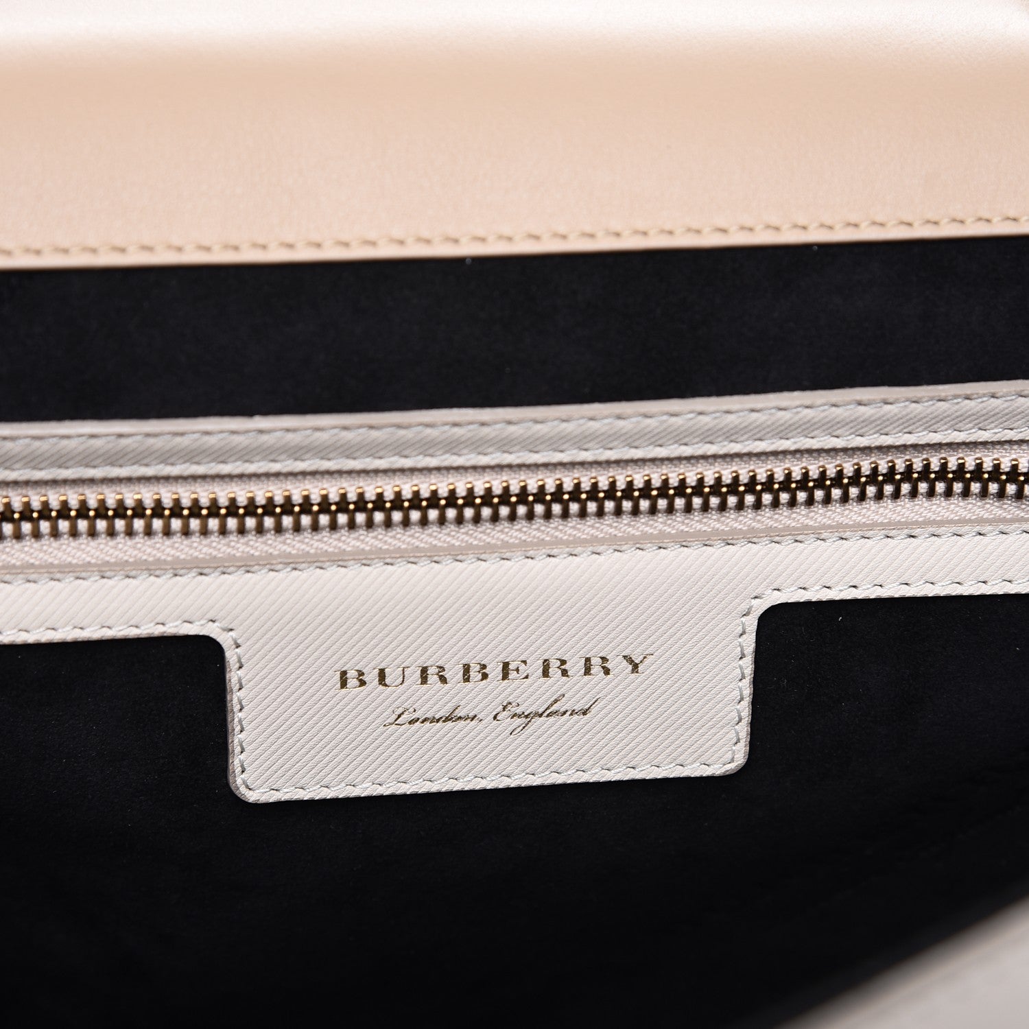 Burberry Trench Calfskin Medium DK88 Top Handle Bag Limestone Honey 7 of 9