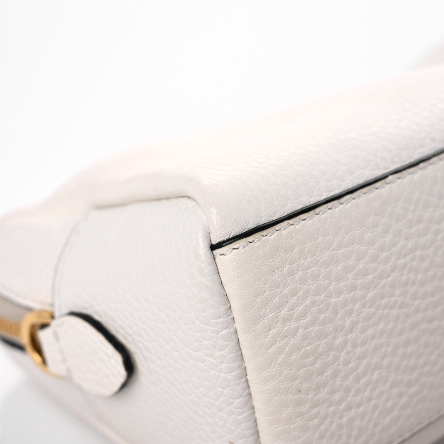 Vitello Daino Cosmetic Pouch White