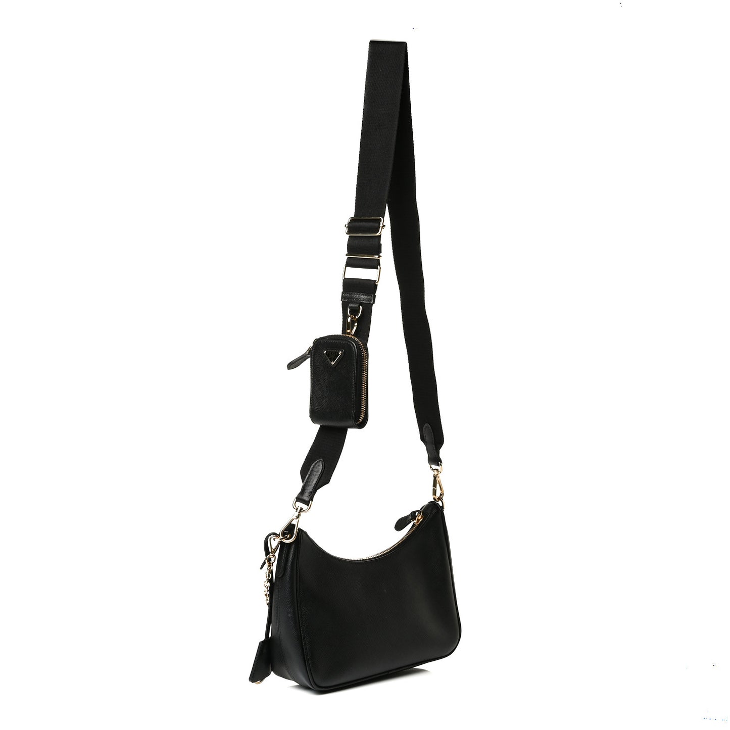 Saffiano Lux Re-Edition 2005 Shoulder Bag Black