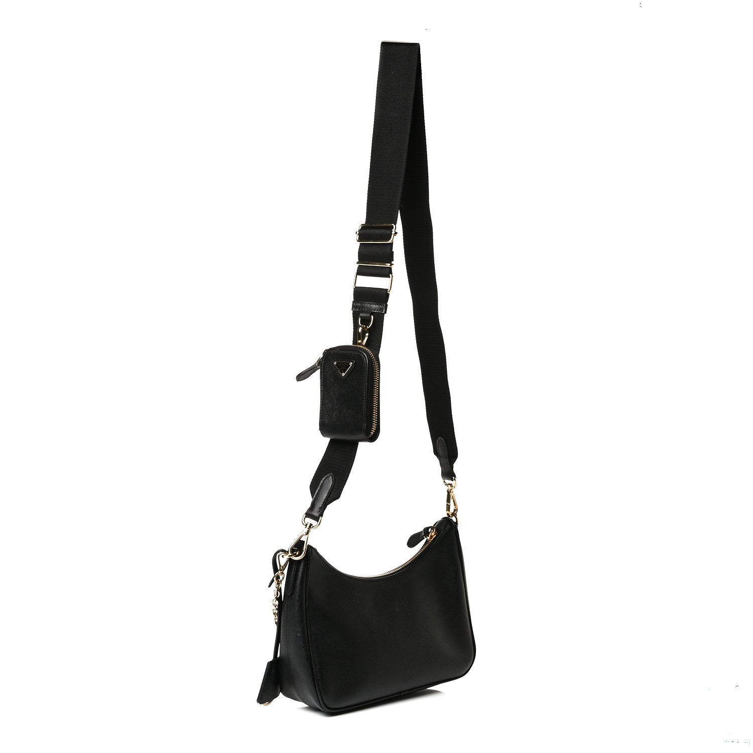 Prada Saffiano Lux Re-Edition 2005 Shoulder Bag Black 3 of 17