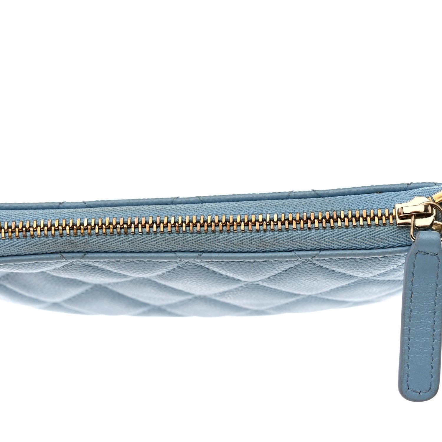 Chanel Caviar Quilted Small Cosmetic Case Light Blue 8 of 9