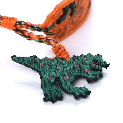 Christian Dior Cotton Woven J'Adior Dragons Friendship Bracelet Orange 3 of 4