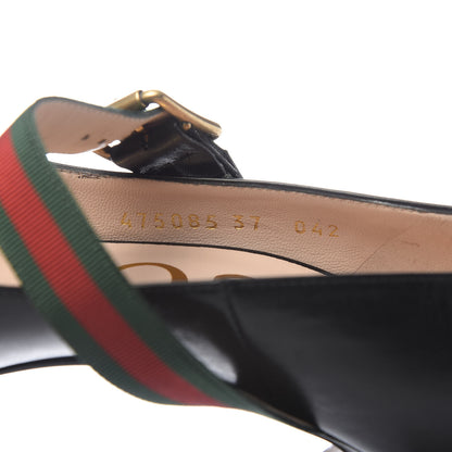Gucci Malaga Kid Sylvie High Heel Pumps 37 Black 9 of 10