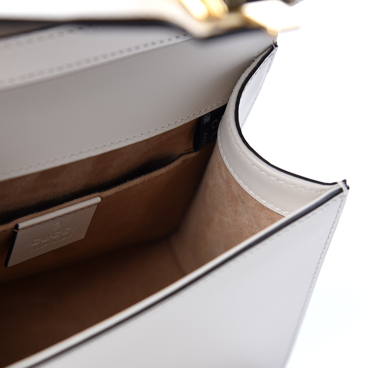 Gucci Calfskin Mini Sylvie Top Handle Bag White 4 of 9