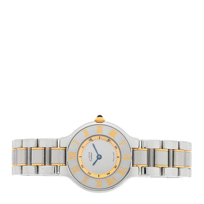 Cartier Stainless Steel 18K Yellow Gold 28mm Must de 21 Quartz Watch 2 of 4