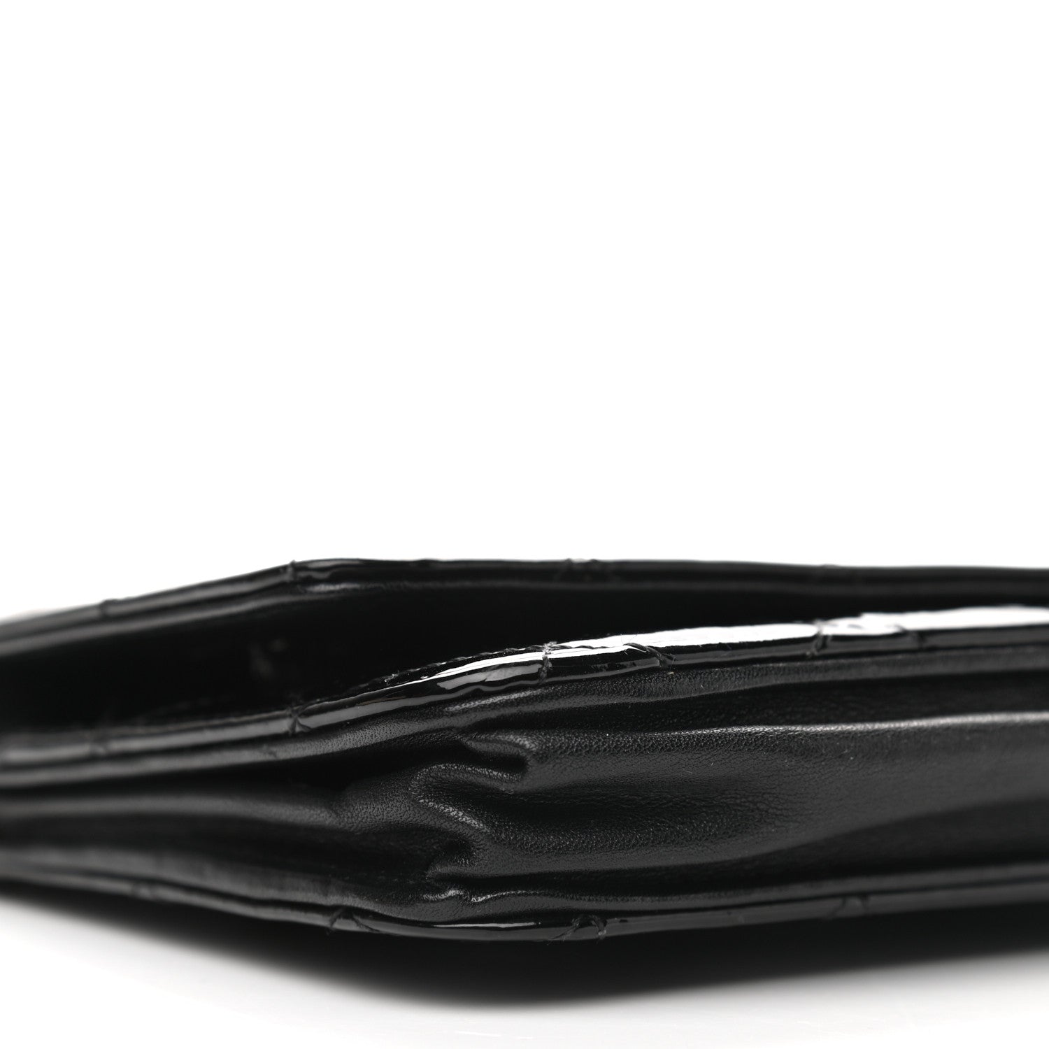 Chanel Patent Quilted Wallet On Chain WOC Black 9 of 13