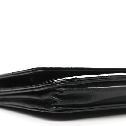 Chanel Patent Quilted Wallet On Chain WOC Black 9 of 13