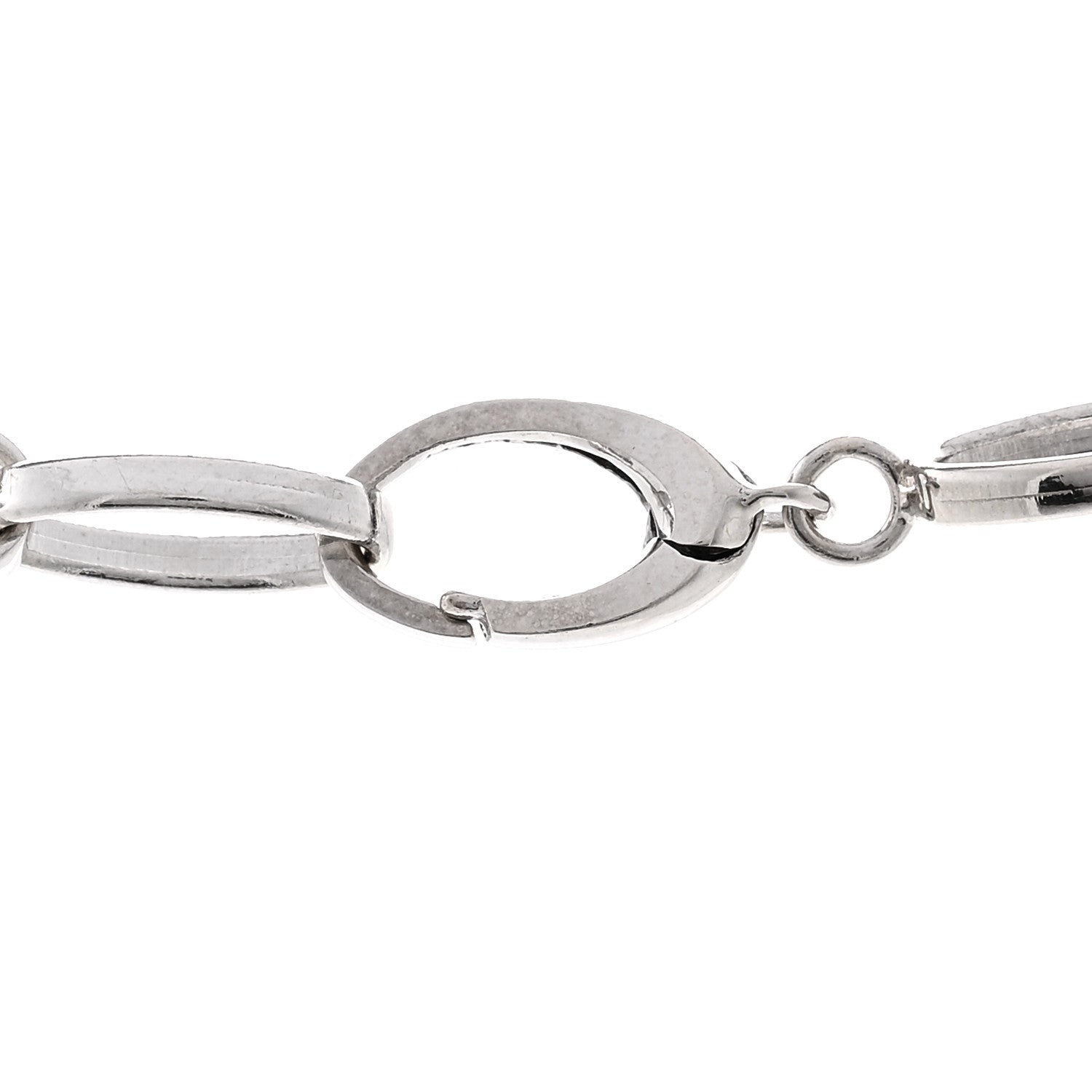 Jennifer Meyer 18K White Gold Medium Edith Link Necklace 4 of 5
