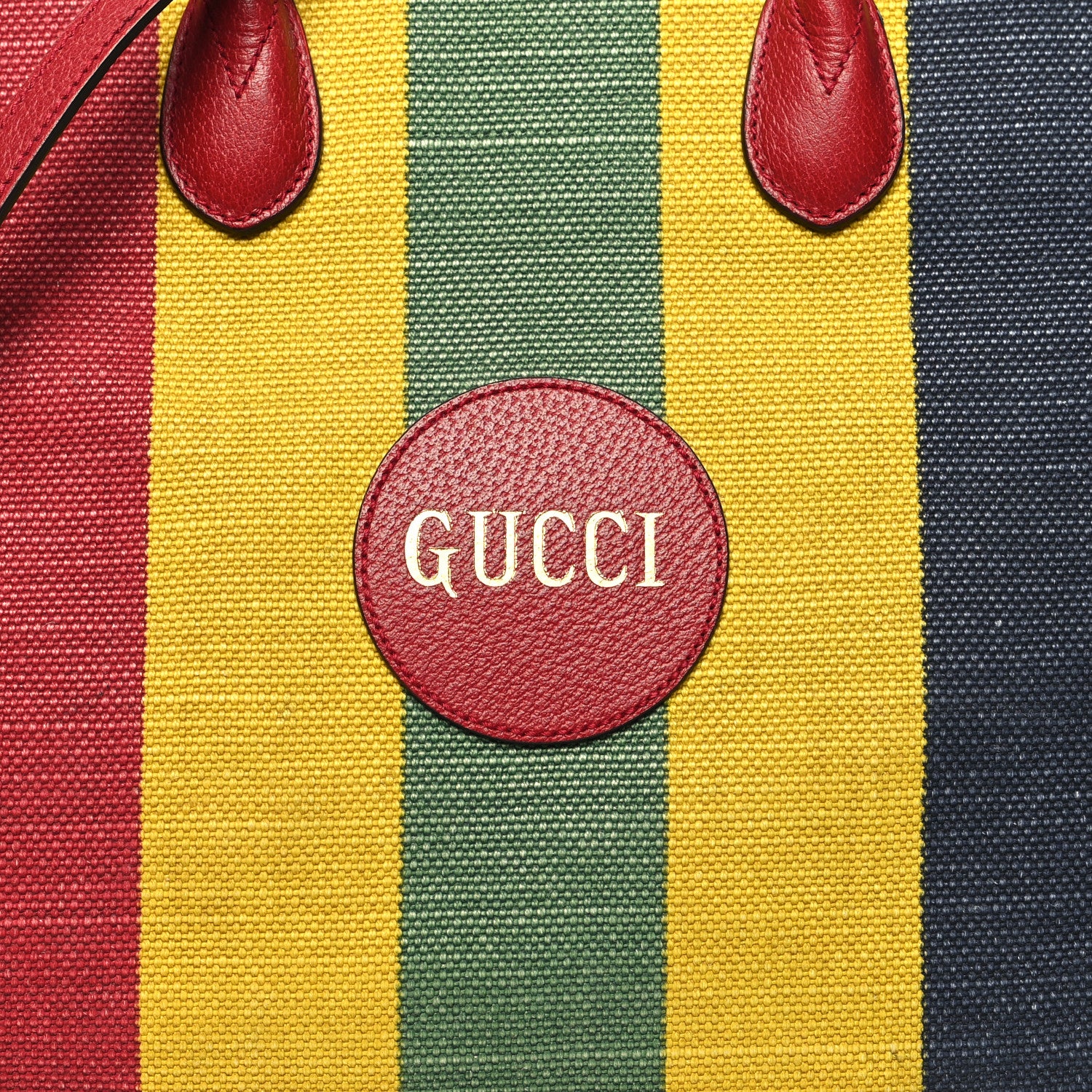 Gucci Canvas Marley Stripe Script Logo Large Gucci 100 Tote Bag Multicolor 8 of 17
