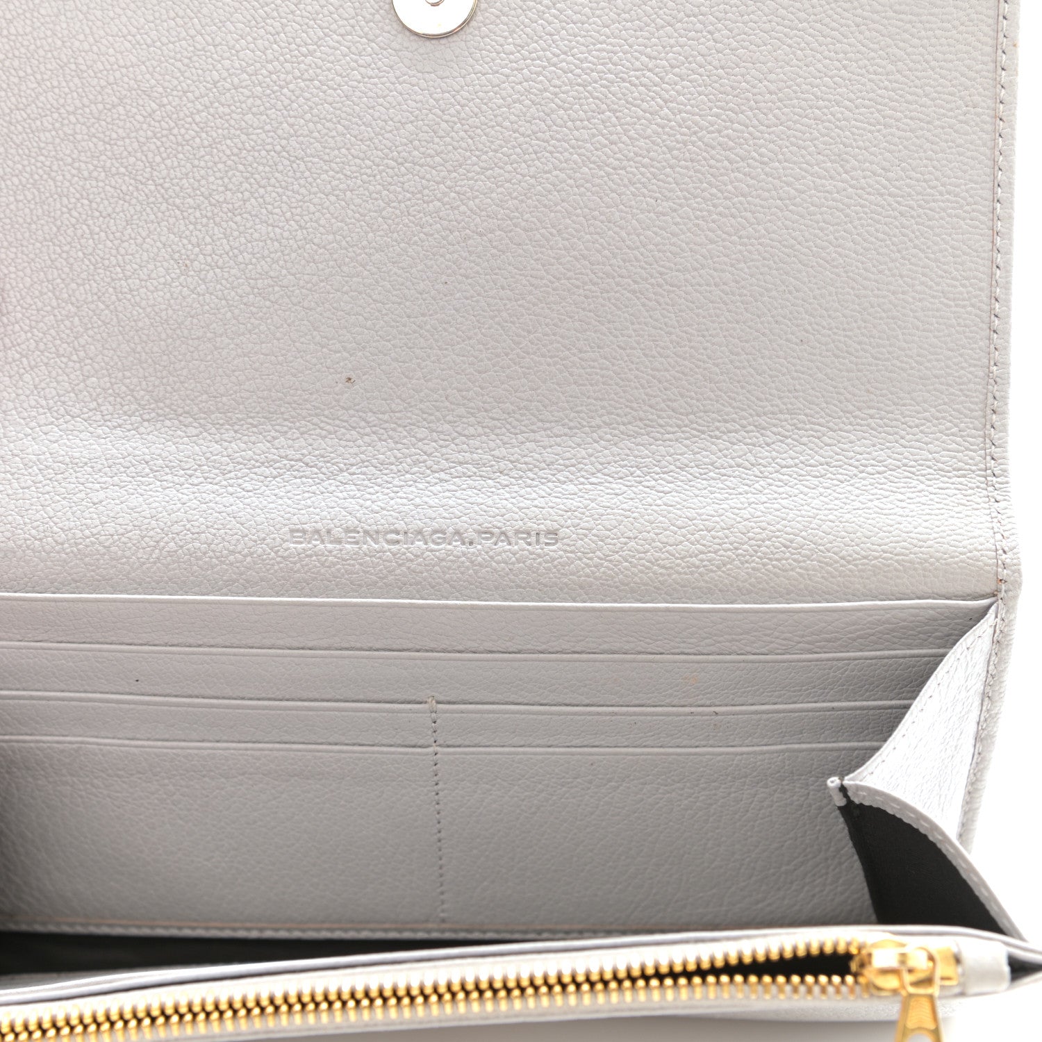 Balenciaga Chevre Giant 12 Gold Hardware Money Wallet Gris Cement 6 of 11