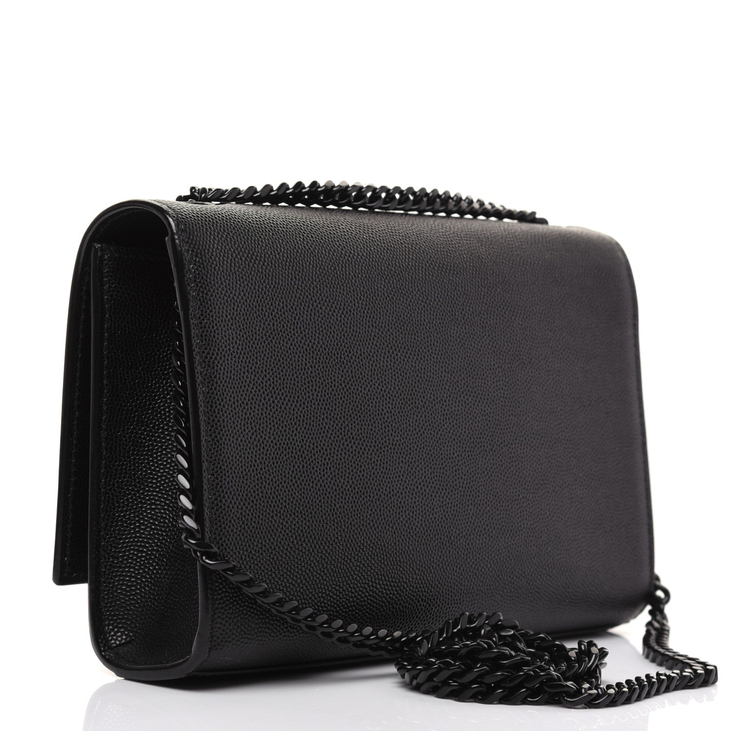 Saint Laurent Grain De Poudre Small Monogram Kate Satchel Black 2 of 16