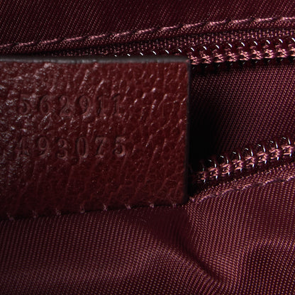 Gucci GG Monogram Script Logo Large Double Pocket Backpack Sahara Rubino Bordeaux 9 of 9