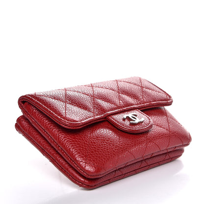 Chanel Caviar Quilted Coin Purse Dark Red 4 of 10