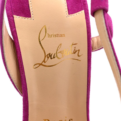 Christian Louboutin Veau Velours Platina 100 Pumps 39 Cassis 6 of 7