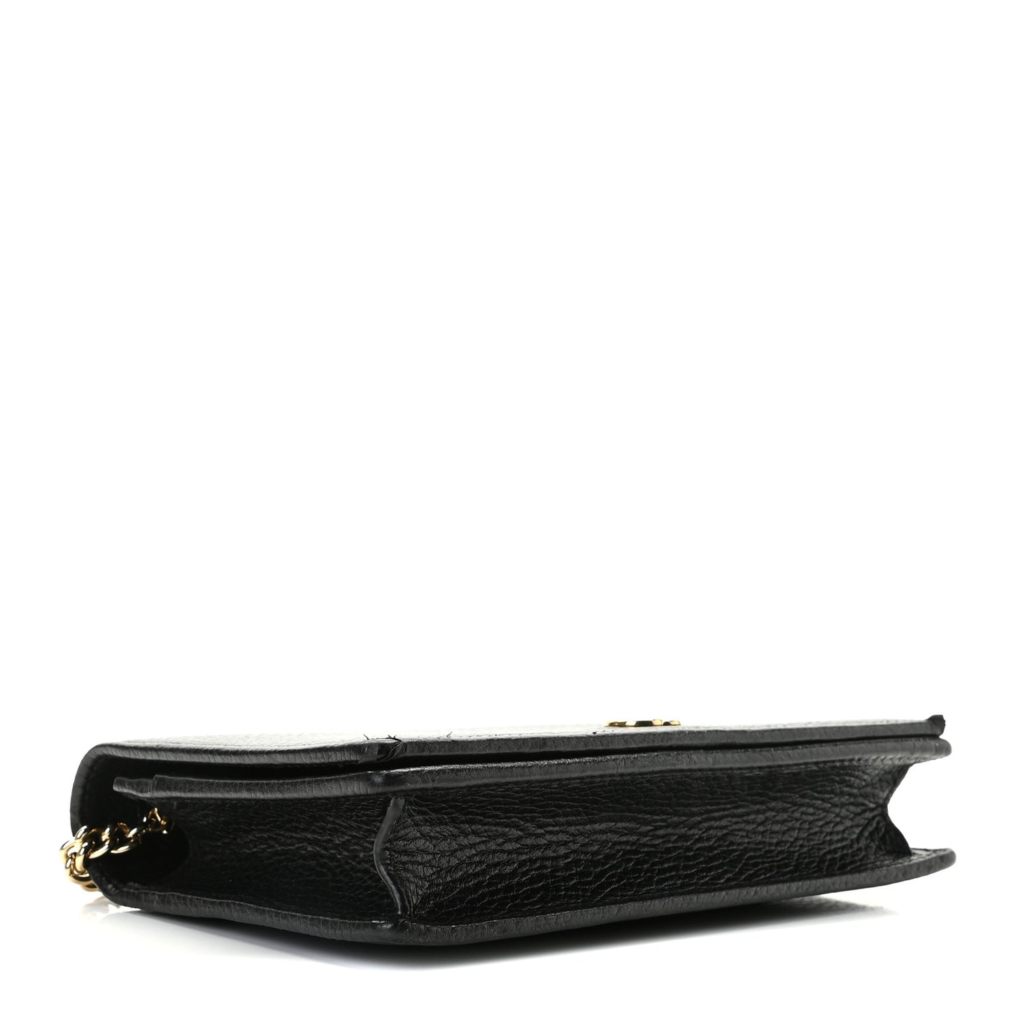 Calfskin Mini GG Marmont Chain Wallet Black