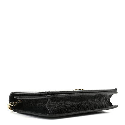 Gucci Calfskin Mini GG Marmont Chain Wallet Black 4 of 8