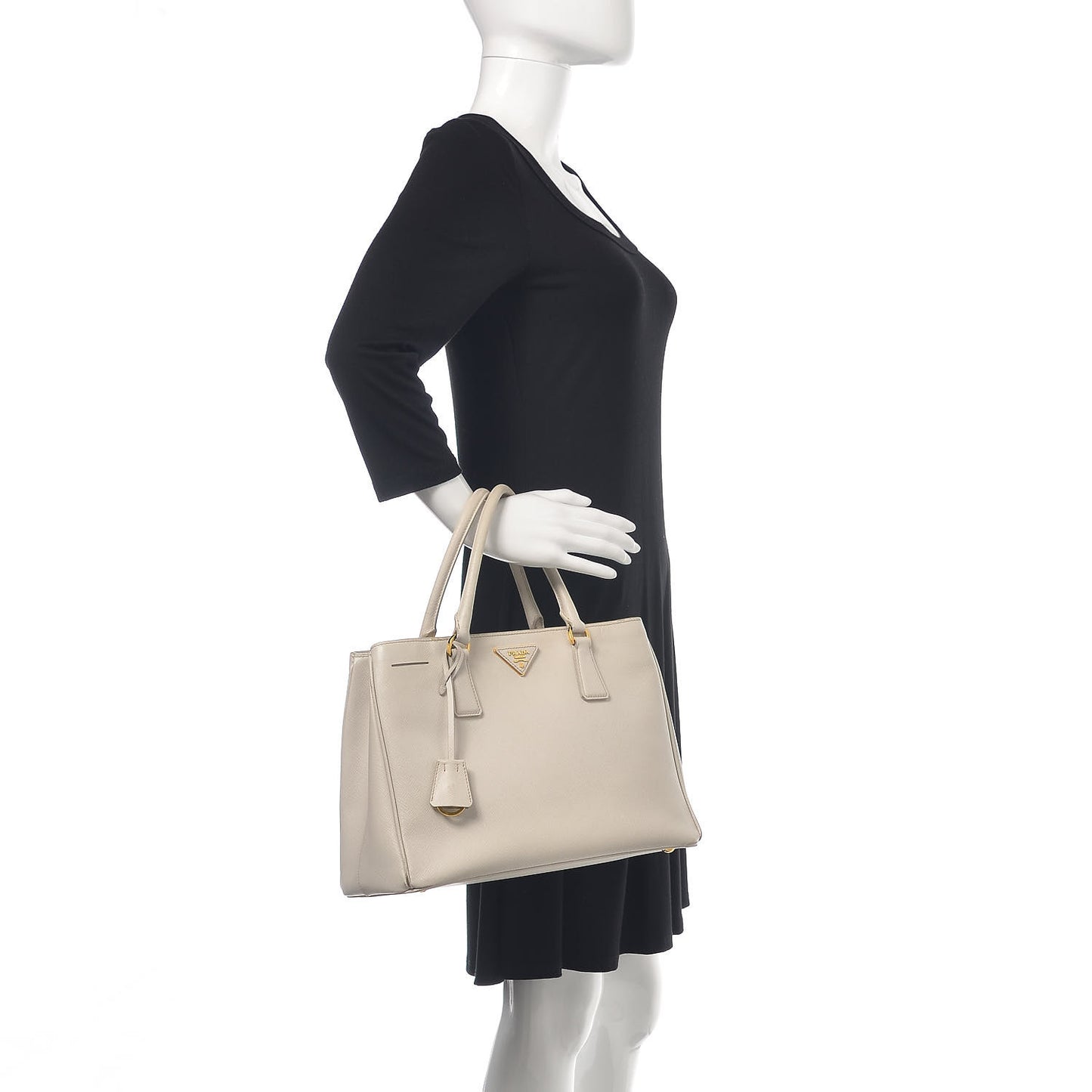 Saffiano Lux Medium Tote Talco